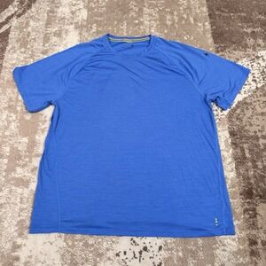 Smartwool Merino Sport 150 Tee Mens 2XL Blue Short Sleeve Hiking Active Shirt